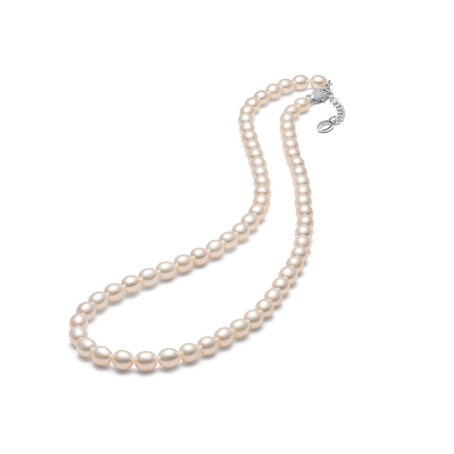 Luck Rising Freshwater Pearl Necklace for Women – High Luster Baroque Pearl Choker with 925 Silver Lobster Clasp – 3-4mm / 6-7mm Pearls, Adjustable 38+6cm Length