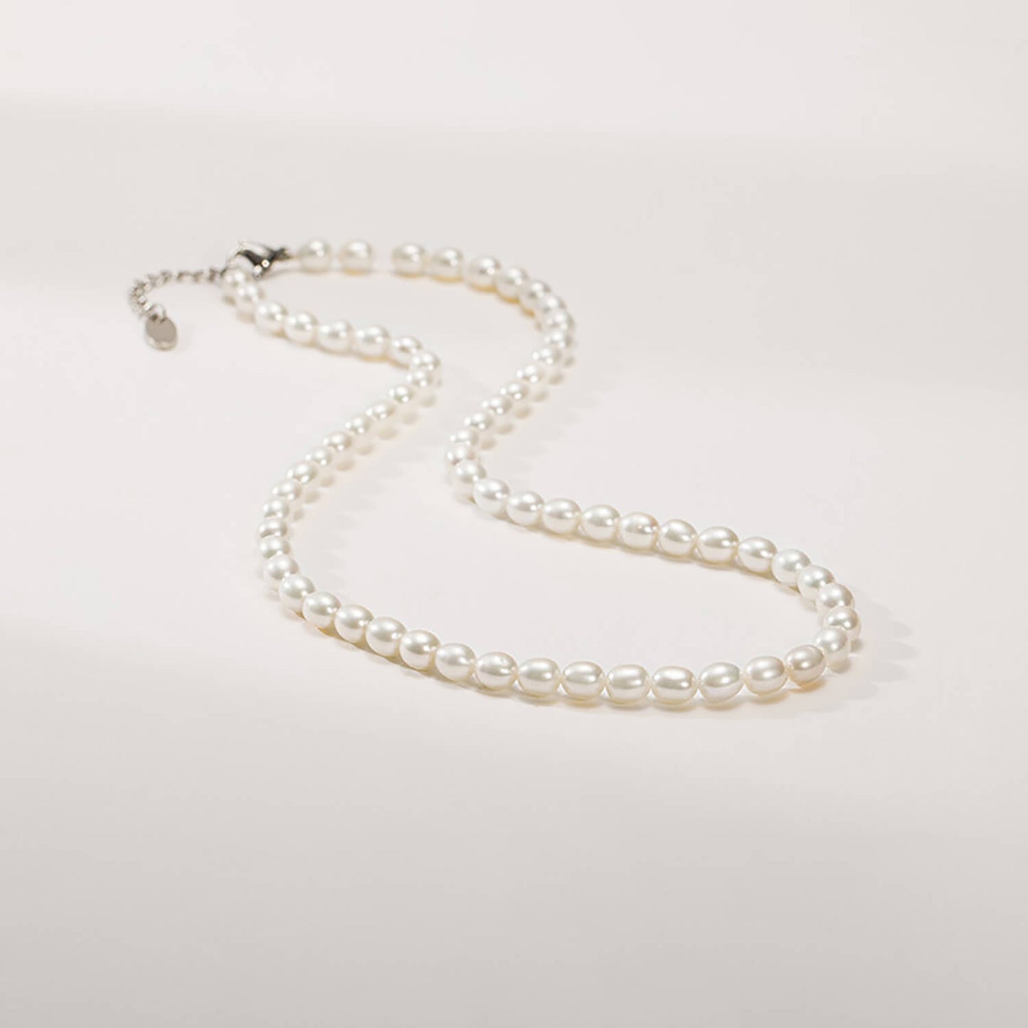 Luck Rising Freshwater Pearl Necklace for Women – High Luster Baroque Pearl Choker with 925 Silver Lobster Clasp – 3-4mm / 6-7mm Pearls, Adjustable 38+6cm Length