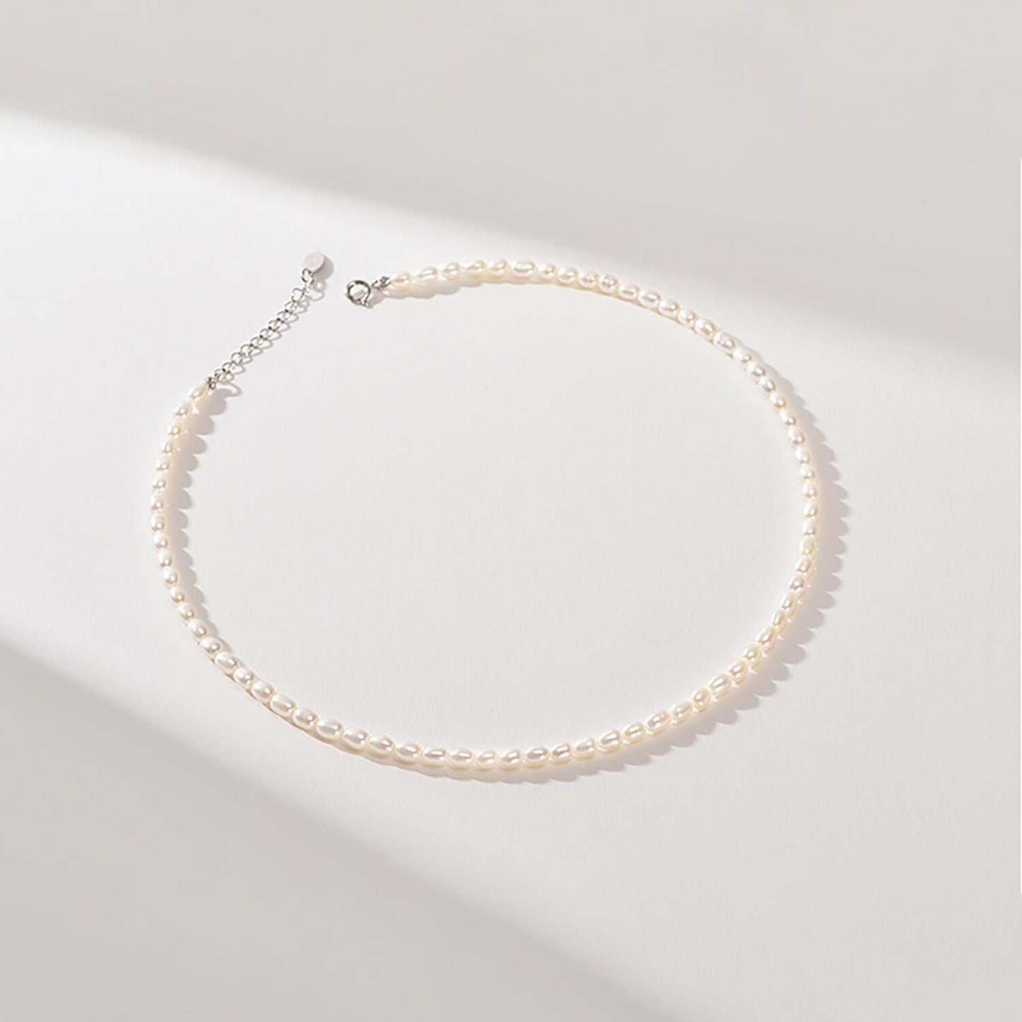 Luck Rising Freshwater Pearl Necklace for Women – High Luster Baroque Pearl Choker with 925 Silver Lobster Clasp – 3-4mm / 6-7mm Pearls, Adjustable 38+6cm Length