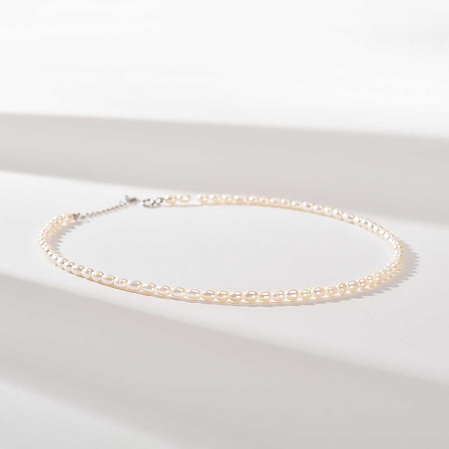 Luck Rising Freshwater Pearl Necklace for Women – High Luster Baroque Pearl Choker with 925 Silver Lobster Clasp – 3-4mm / 6-7mm Pearls, Adjustable 38+6cm Length