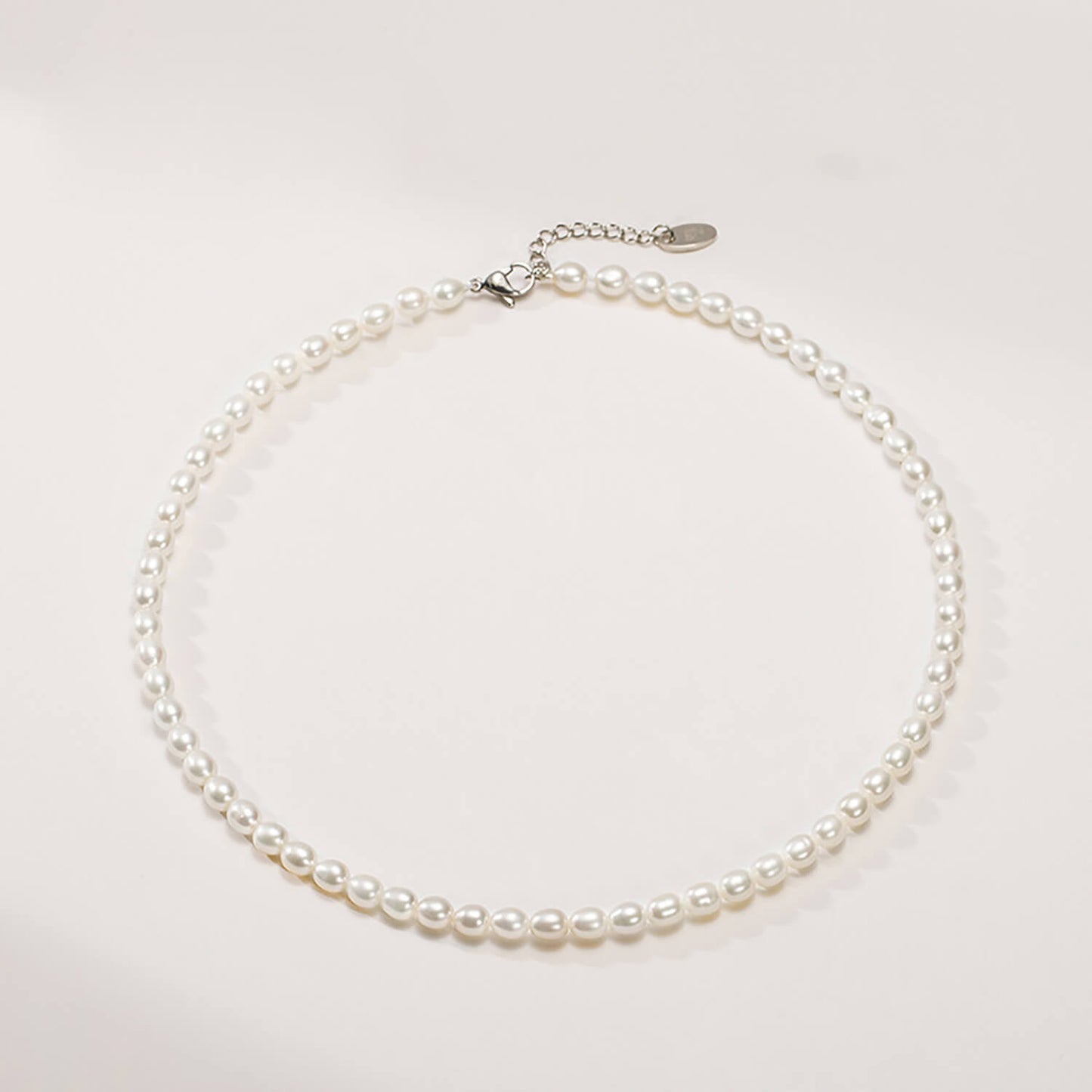 Luck Rising Freshwater Pearl Necklace for Women – High Luster Baroque Pearl Choker with 925 Silver Lobster Clasp – 3-4mm / 6-7mm Pearls, Adjustable 38+6cm Length