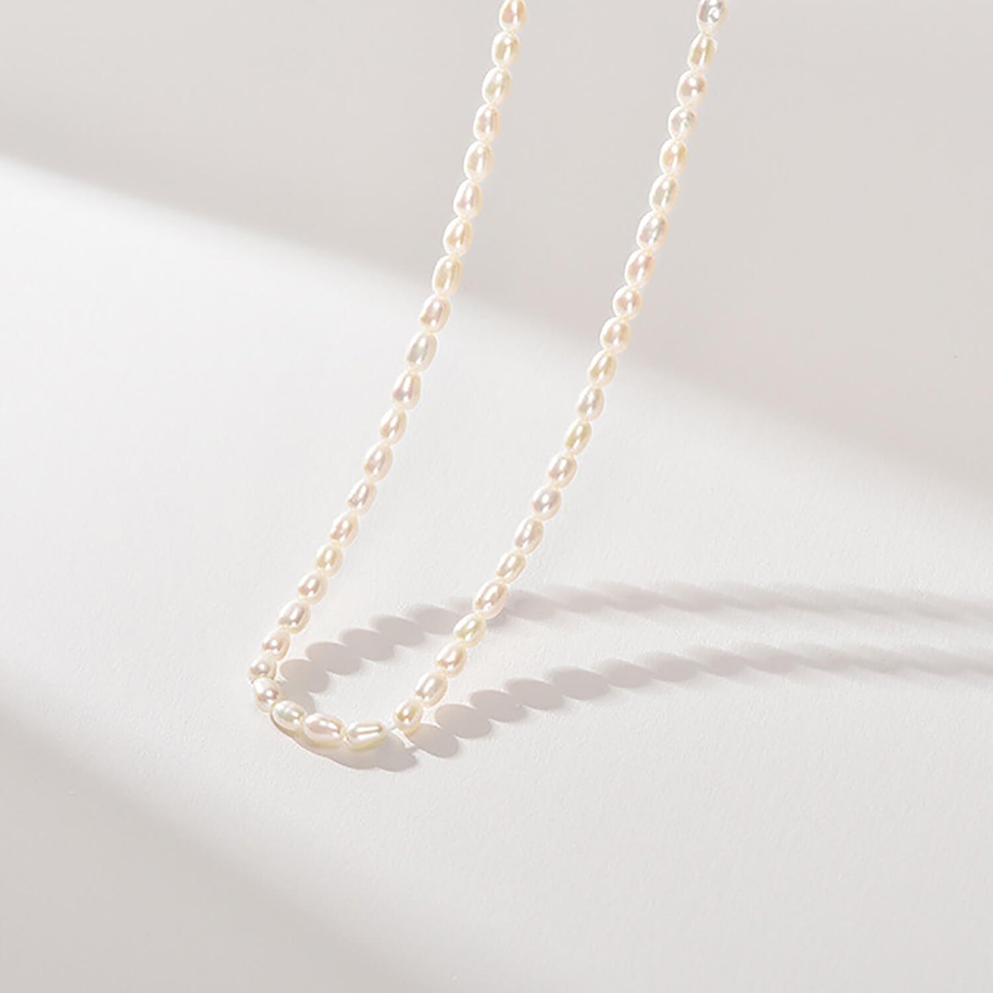 Luck Rising Freshwater Pearl Necklace for Women – High Luster Baroque Pearl Choker with 925 Silver Lobster Clasp – 3-4mm / 6-7mm Pearls, Adjustable 38+6cm Length